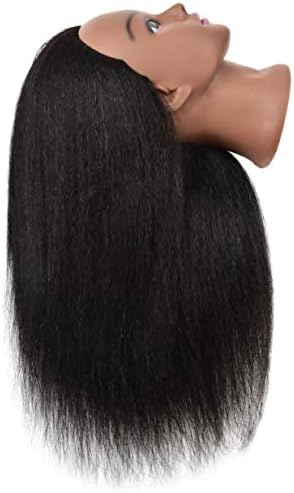 22 Inch Real 100% Human Hair Mannequin Head with Stand for Cosmetology Manikin Practice Training Head Braiding Styling Curling Cutting Updos Display - Image 4