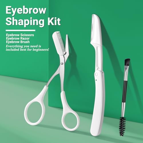 TsMADDTs Eyebrow Trimmer Kit, 8 in 1 Tweezers Set for Women with Eyebrow Trimmer Scissors, Tweezers, Razor, Brush with Travel Bag - Image 5