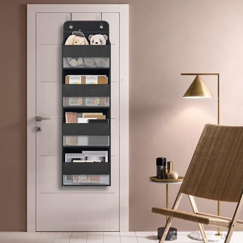GCreation Over Door Organizer for Bedroom Bathroom Pantry, 4 Shelf Black - Image 2