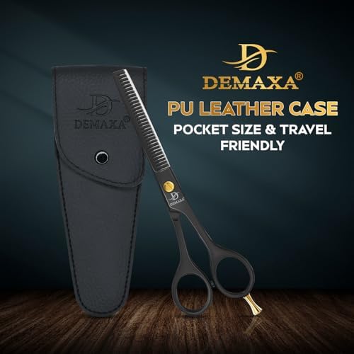 Thinning Shears for Hair Cutting - DEMAXA Hair Thinning Scissors Professional Barber’s Texturizing Shears for Salon & Home Use - 6.5-inch Black High Carbon Stainless Steel Thinning Sheers - Image 6
