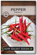 Sow Right Seeds - Tabasco Pepper Seed for Planting Outdoor Hot Peppers by SowRightSeeds