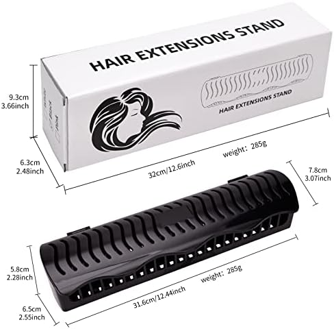 Hair Extension Holder Hair Extension Style Caddy Designed to Hold Clip-Ins, Tape-In’s, Micro Bundles and Sew-In Wefts While You Color, Wash, Style, Pack and Store (Black) - Image 2
