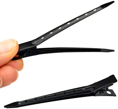 48 Packs Duck Bill Clips, Bantoye 2.75 Inches Rustproof Metal Alligator Curl Clips with Holes for Hair Styling, Hair Coloring, Black - Image 3