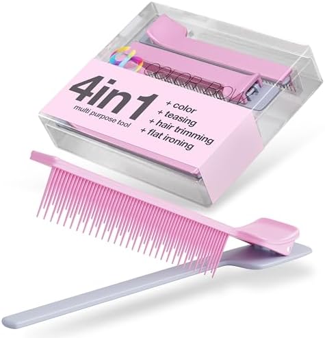 ColorBow Teasing Clip Comb (5 Pack), Coloring Styling Tools - Hairstylist Must Haves for Highlights balayage board Companion Ombré Trimming & Cutting - Flat Iron Comb Attachment Clip on by ColorBow%C2%AE