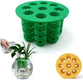 3D Printed Hydroponic Planter Vase, 9-Hole Seedling Starter Tray Indoor Gardening Net Cups Pots for Plants Flowers Vegetables, Office Home Balcony Decor (1, Green) by Unknown