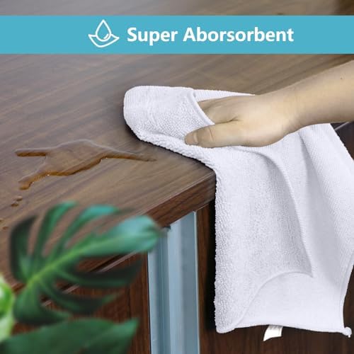 HOMEXCEL 100PK Microfiber Cleaning Cloth, Cleaning Rag for Home, 11.5x11.5 - Image 3