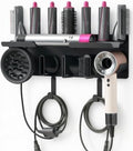 Dyson Airwrap Holder, Dyson Hair Dryer Wall Mount & Dyson Airwrap Organizer 2-in-1 Stainless Steel Storage for Airwrap & Hair Dryer Accessories, Space Saving Bathroom Vanity Dyson Shelf by PTALSEAW-PortableDryerHolder