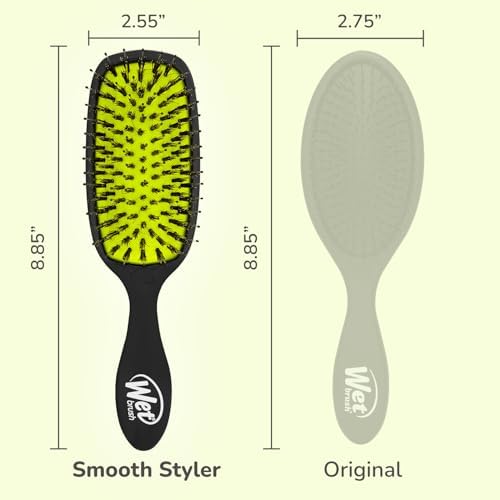 Wet Brush Shine Enhancer Hair Brush, Purple - Exclusive Ultra-soft IntelliFlex Bristles - Natural Boar Bristles Leave Hair Shiny And Smooth For All Hair Types - For Women, Men, Wet And Dry - Image 5
