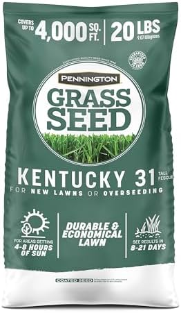 Pennington Kentucky 31 Fescue 20 lb Tall Fescue Grass Seed, Grass Seeds for Lawn by Pennington