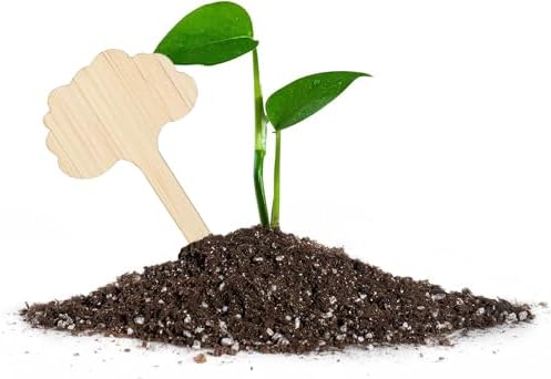 OBTANIM 75 Pack Bamboo Cloud Plant Labels with A Marker Pen, Garden Markers Sign Plant Tags for Seedling Potted Herbs Flowers Vegetables - Image 3