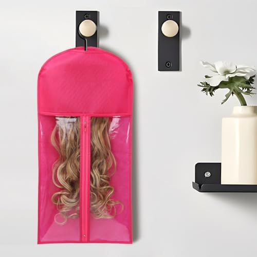 12PCS Wig Holder Storage Bags with Hanger - Hair Extension Organizer for Multiple Wigs & Accessories - Image 6