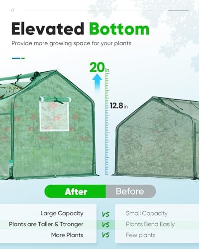 Quictent Mini Greenhouse for Indoor Outdoor, Portable Quick-Setup Tabletop - Image 3