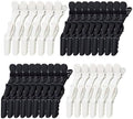 30 Pack Alligator Hair Clips, Sectioning Clips for Salon Coloring, Cutting & Styling, Durable Plastic Barber Hairdressing Tools, Strong Grip Crocodile Clips for Women Men Kids (White+Black) by Unknown