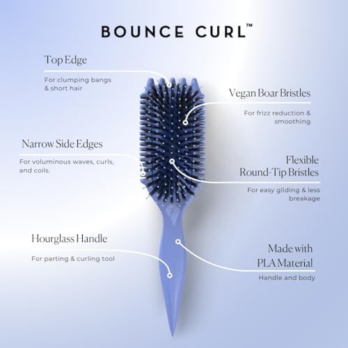 Bounce Curl Volume EdgeLift Brush, 5-In-1 Styling Tool, Defined Curls, Blue - Image 6