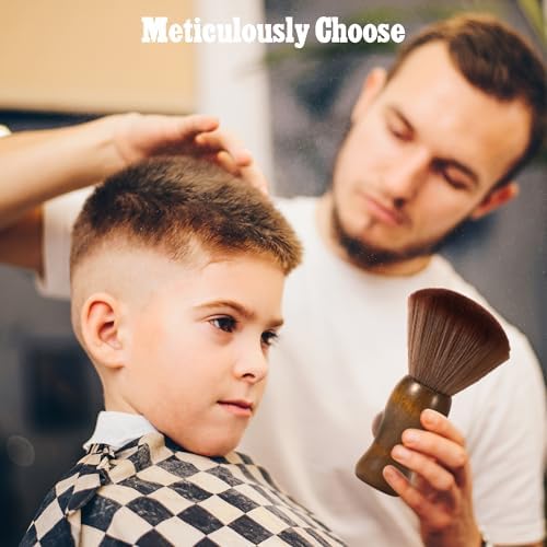 SALONSILK Barber Neck Duster Shaving Brush Set, 5 in 1 Professional Barber Accessories Cleaning Supplies, Hair Cutting Cleaning Hairbrush Styling Tool - Image 6