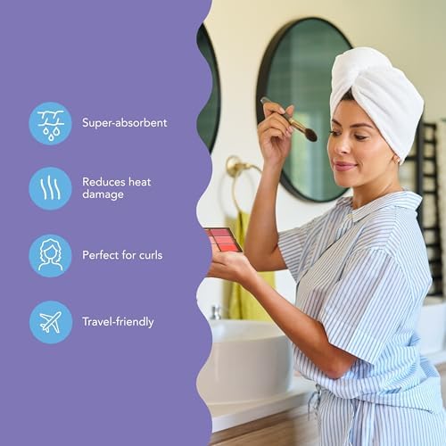 Turbie Twist Microfiber Hair Towel, Golden Rod & Orangeade (2 Pack) - Image 2