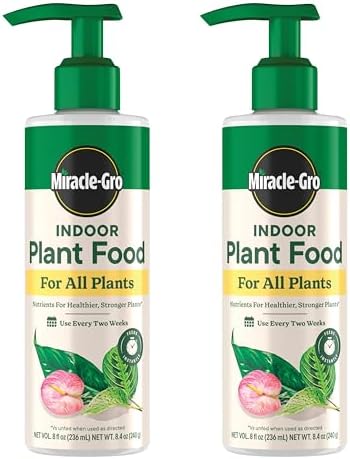 Miracle-Gro Indoor Plant Food for All Plants, 2 Count, 8 fl. oz. (Pack of 12) by Unknown