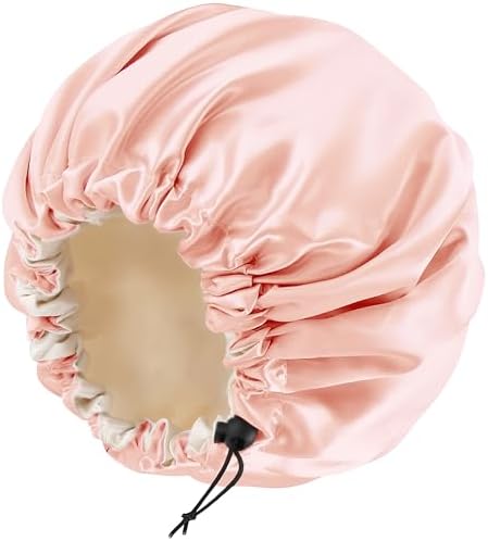 Edoneery Satin Bonnet for Sleeping Women, Double Layer Adjustable Sleep Cap by Edoneery