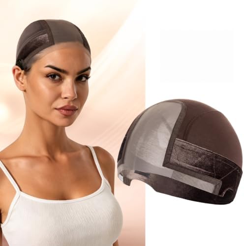 Riemann Lace Built in silicone Wig Grip Cap for Women1 PCS (Brown) by Unknown
