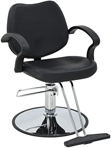 NChanmar Salon Chair Barber Chair Styling Chair Hydraulic Pump Swivel Hair Cutting Chairs for Beauty Spa Styling Hairdressing Tattoo Equipment,Black by NChanmar