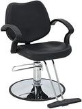 NChanmar Salon Chair Barber Chair Styling Chair Hydraulic Pump Swivel Hair Cutting Chairs for Beauty Spa Styling Hairdressing Tattoo Equipment,Black by NChanmar