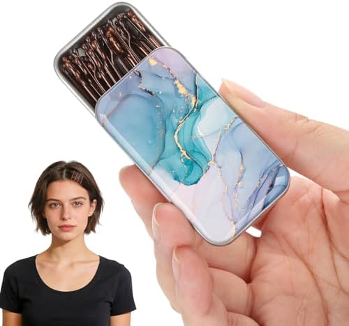 Brown bobby pins, cute box, pain-free, comfortable, all-day styling and buns. Suitable for all hair types. (Brown-09) by Unknown