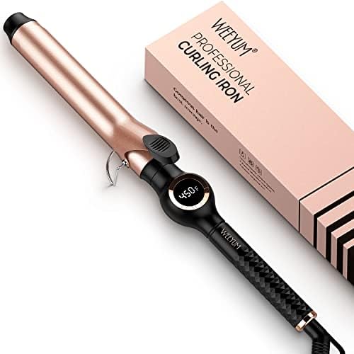 WEEYUM 1.25 Inch Curling Iron, Long Hair Curler 1 1/4 Inch, Dual Voltage by WEEYUM