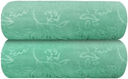 JML Extra Large Microfiber Bath Sheets Towels, 2 Pack, 35" x 70", Green - Image 7