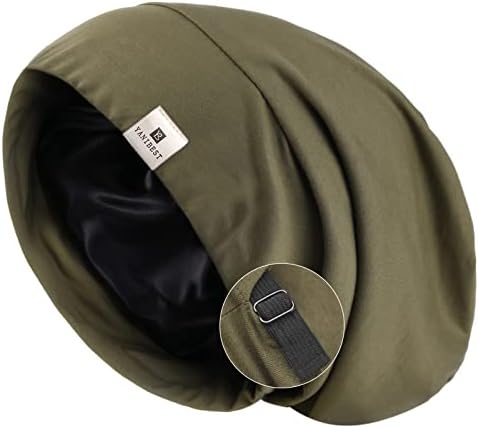 YANIBEST Slouchy Beanie Hat Satin Lined Sleep Cap Chemo Headwear Caps by yanibest
