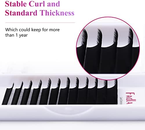 Lash Extensions 9-17mm C Curl Silk Classic Soft Faux Mink Mixed Tray Eyelash Extension Supplies (0.20-C, 9-17mm) - Image 4