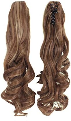 MapofBeauty Lolita Long Curly Clip on Ponytails Cosplay Wig, Brown/Khaki - Image 7
