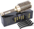 Sndyi Large Round Brush for Blow Out, 2.1 Inch Nano Thermal Ceramic Ionic Round Hair Brush with Boar Bristles, Boost Shine and Volume, Quick Blow Drying and Styling, Best for Long Thick Hair by Sndyi