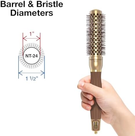 Olivia Garden NanoThermic Ceramic + Ion Round Thermal Hair Brush - Not Electrical - Professional Blowout Brush for Normal to Thick Hair - Image 2