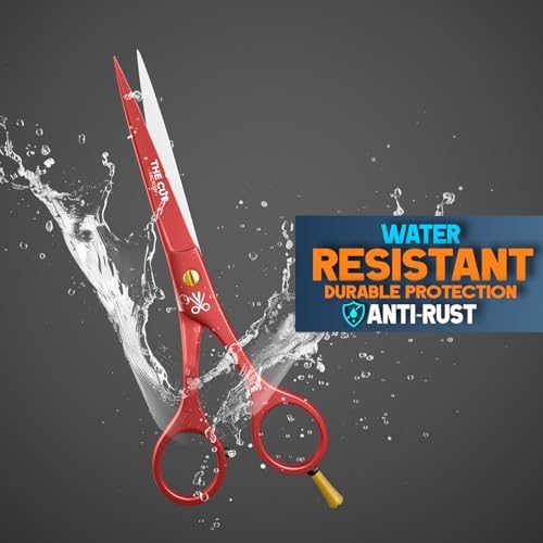 The Cut Factory- 6.5” Professional Hair Scissors - High Carbon 420 Stainless Steel Hair Cutting Scissors, Ultra-Sharp Barber Shears for Salon & Home (RED) - Image 4
