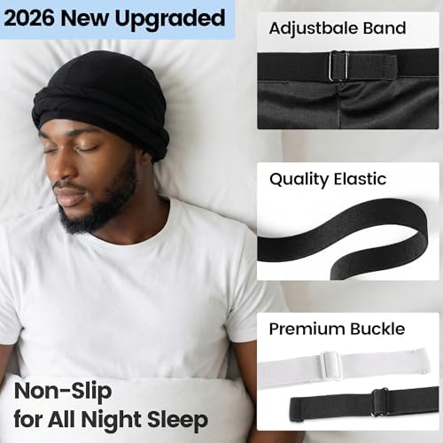 Ababalaya Upgraded Satin Lined Halo Turban Wave Cap - Image 2