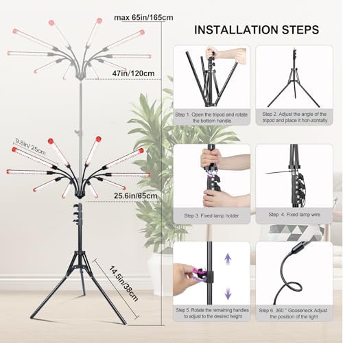 Grow Light with Stand for Tall and Large Indoor Plants - Image 6