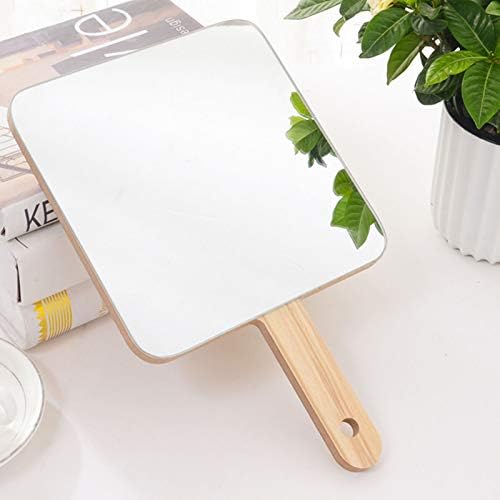 Mirror Handheld, Wooden Hand Mirror, Barber Hair Stylist Mirror for Clients - Image 3