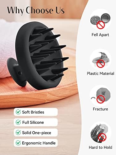 HEETA Silicone Scalp Massager Hair Scrubber Shampoo Brush for Hair Growth - Image 4