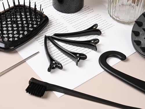 12 Pcs Hair Styling Brush Set with Detangler, Teasing, Rat Tail, Edge Brushes and Baby Hair Brushes - Soft Bristles for Baby Girls and Women (Black) - Image 6