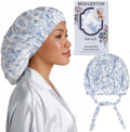 Kitsch x Bridgerton Satin Bonnet for Sleeping - Garden Toile by Kitsch