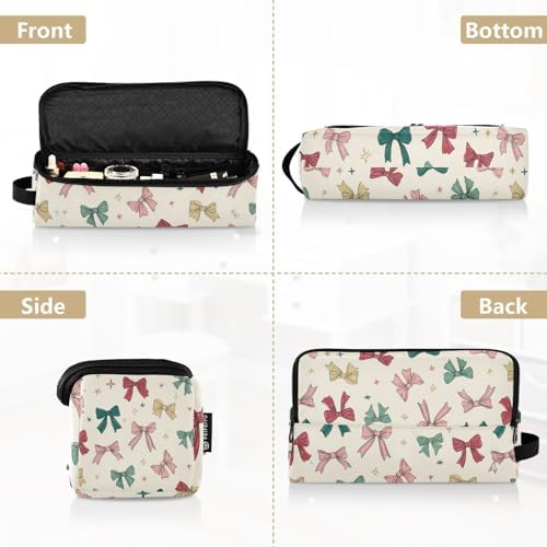 Hair Tools Travel Bag with Heat Resistant Mat 2-in-1 Hot Tools Travel Bag Organizer Flat Curling Iron Travel Case for Straightener Bows and Stars Beige - Image 5