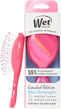 Wet Brush Mini Detangler Hair Brush for Gentle Knot Removal, Compact Travel Size, Soft Bristles for Pain-Free Detangling, Less Breakage, Works on All Hair Types, Limited Edition, Prismatic Glow Pink by WetBrush