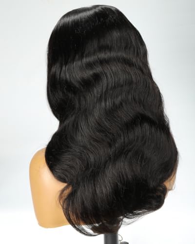 BEEOS 13x6 HD Lace Wig 180% Density Body Wave Human Hair Wigs Ultra-fitted Cap Design Pre-Plucked Bleached Knots 0.10mm Ultra-thin Invisible SKINLIKE Real HD Lace 22 Inch - Image 4