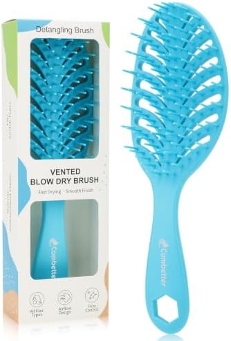 Vented Detangling Hair Brush – Fast Blow Drying, All Hair Types by Combetter