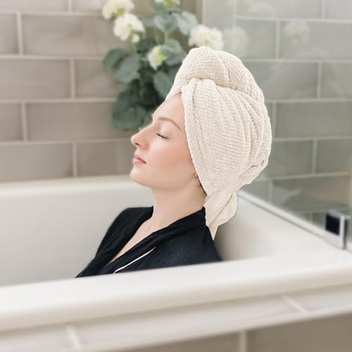 ROLSHOL 2-Pack Large Microfiber Hair Towel Wraps for Women, 27 × 39 in - Image 7