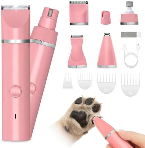 Veeconn 4 in 1 Dog Clippers Grooming Kit with Paw Hair Trimmer for Cat Pet by VeeconnPetSupplies