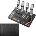Magnetic Barber Mat for Clippers - Professional 4-Slot Tool Organizer Station with Strong Magnet, Non-Slip Flexible Silicone Mat for Barber Shop & Salon Accessories by Unknown