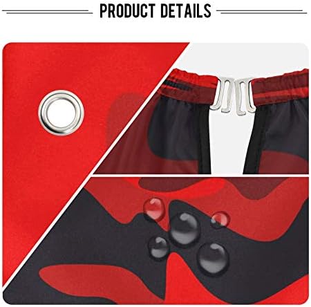 Blueangle Bright Red Camouflage Barber Cape for Men Hair Cutting - Waterproof Salon Hairdressing Cape, 65" x 55" - Image 4