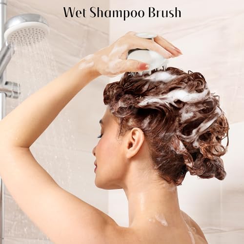 HEETA Wheat Straw Scalp Scrubber Shampoo Brush Massage Tool for Hair Growth - Image 2