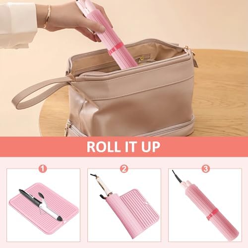 Large Heat Resistant Silicone Mat for Hair Styling Tools - Curling Irons, Flat Irons, and Hair Straighteners - Image 7